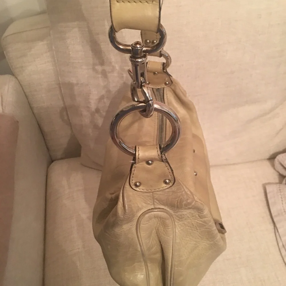 Marc Jacobs Beige Leather Hobo Bag